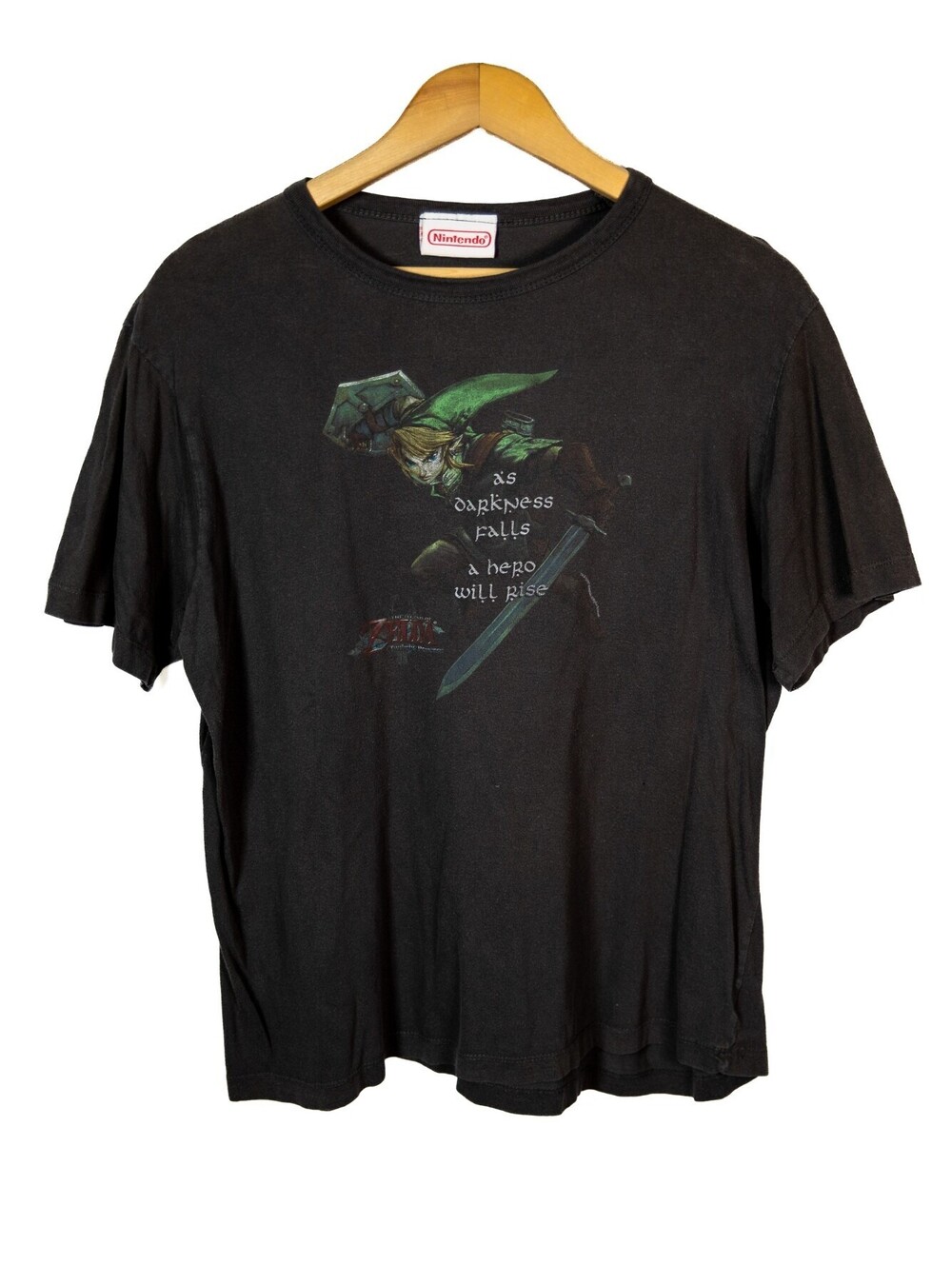 Vintage 2007 Nintendo The Legend Of Zelda Twilight Princess Black T-Shirt Medium